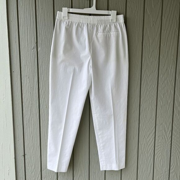 Theory White Easy Trouser Classic Chino Pants | Size Small - Picture 2 of 10